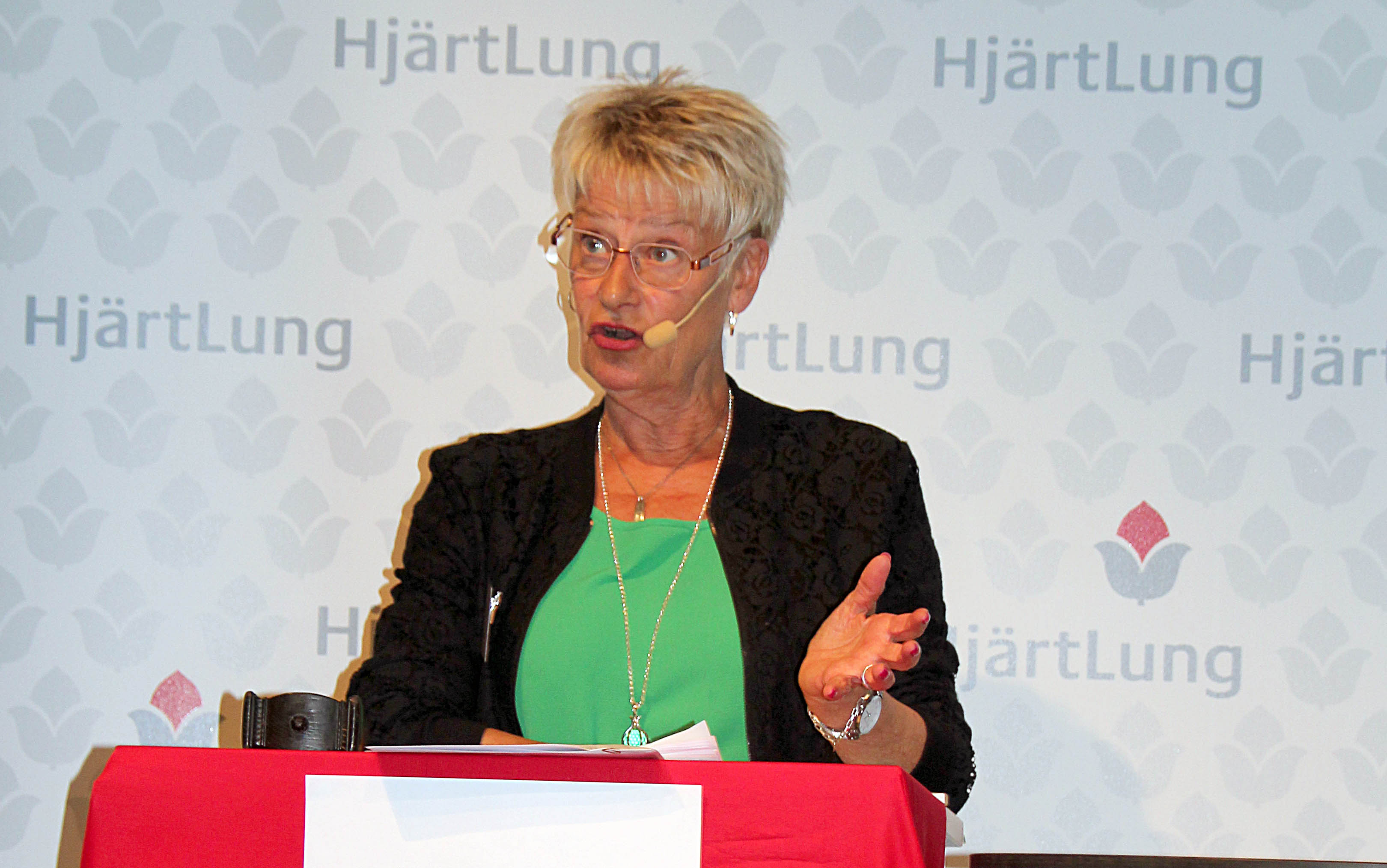 Inger Ros talar på Riksförbundets kongress 2019.