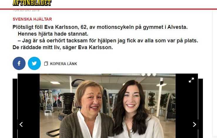 Nu skriver Svenska Hjältar om Årets hjärt-lungräddare Nicole.