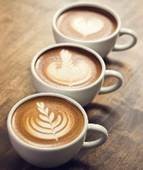 Tre kaffekoppar