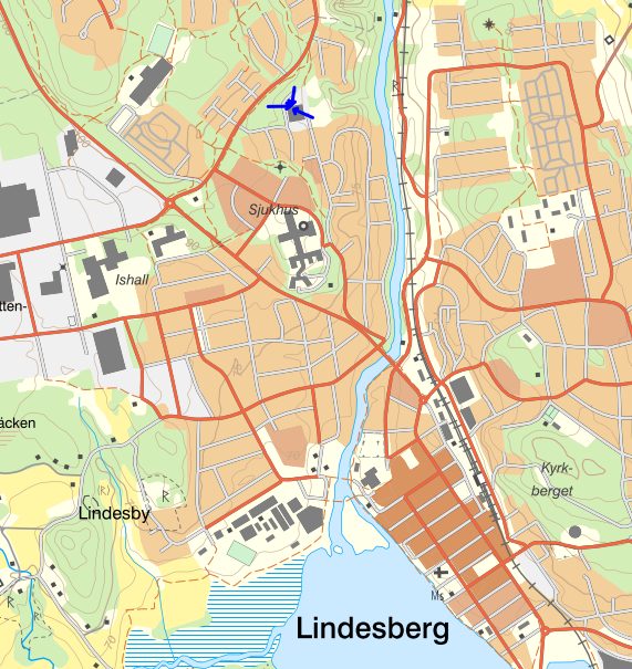 Karta för plats till lindegym