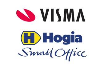 Logotyper Visma och Hogia
